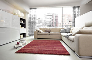 Samoa Melange rot – 6870 150 010 – Web-Teppich von ASTRA – Hochflor – 5 Größen