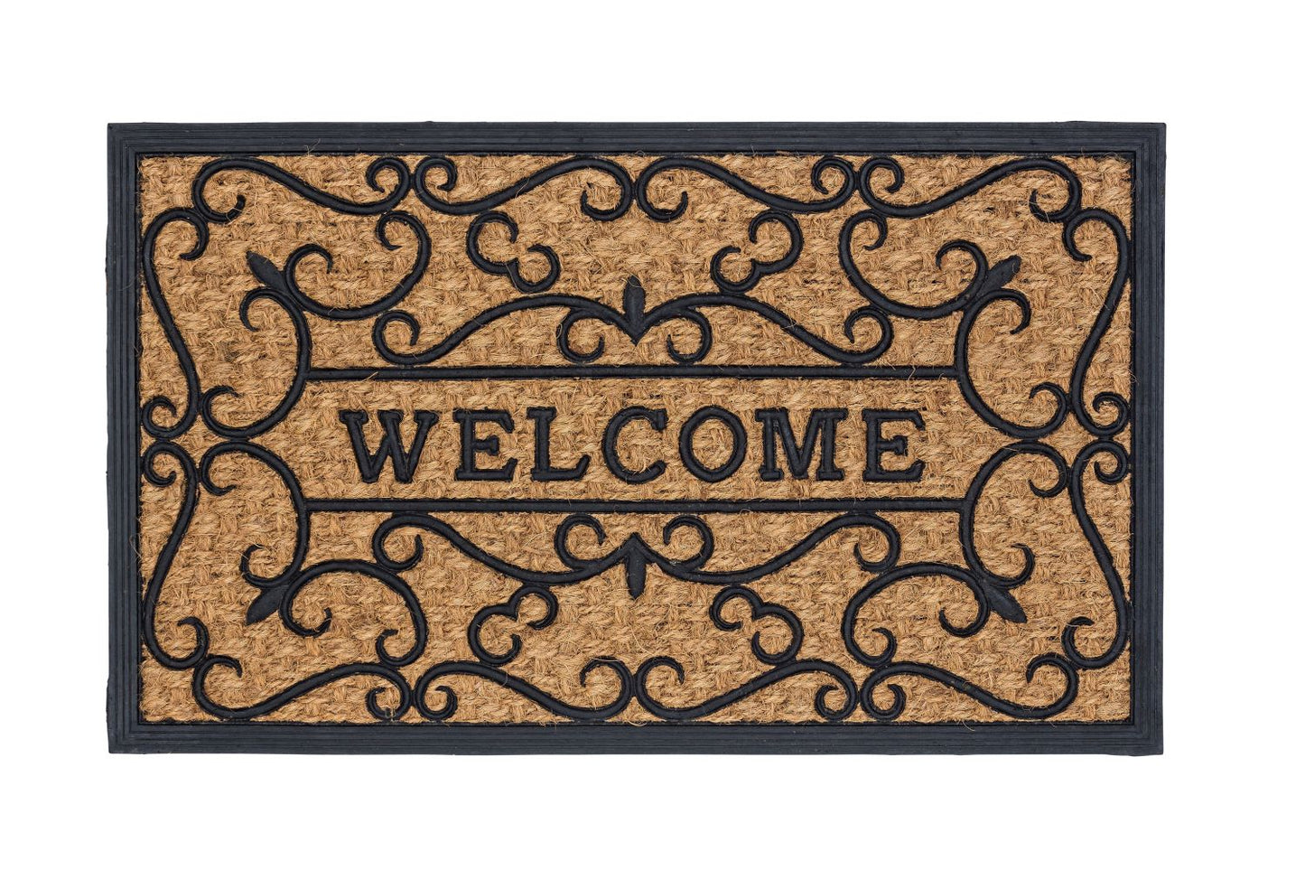 Kokosmatte Coco Deluxe Light D.01 Relief Welcome 45 x 75 cm