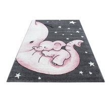 Laden Sie das Bild in den Galerie-Viewer, Kids Elefant Kinderteppich Teppich 560 2pink in 5 Größen
