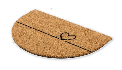 Coco Smart Fußmatte Kokos Herz 9133001 halbrund 40 x 60 cm