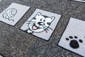 Flocky Color Türmatte Fußmatte Matte 455 179 Katze 40 x 60 cm