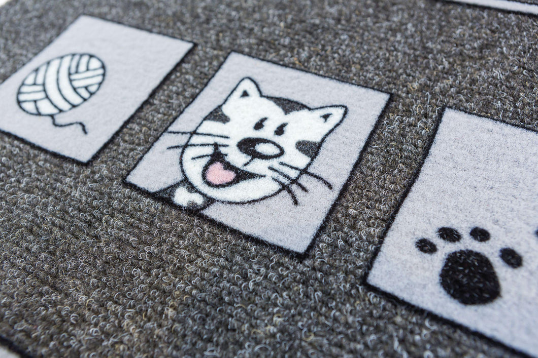 Flocky Color Türmatte Fußmatte Matte 455 179 Katze 40 x 60 cm